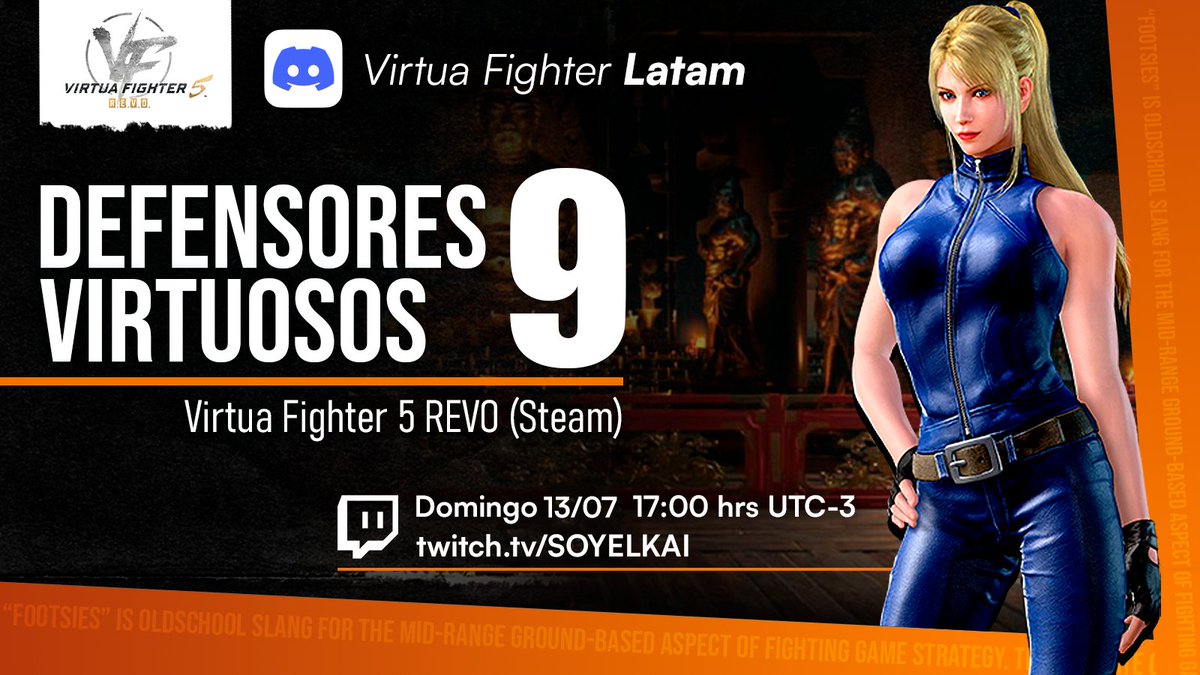 NF|GNS|SoyElKai 🇦🇷 ⭐⭐⭐ (VF R.E.V.O Arc) (@soyelkai) on Twitter photo Otro Virtua Domingo de Defensores Virtuosos!
Esta vez de nuevo en canal por que ya volvi de vacaciones 😎
🎮Plataforma: Steam
📝challonge.com/es/bs7t5wb2
🗓️13/07 a las 17:00 Arg (UTC -3)
🗺️Paises permitidos: 🇦🇷🇧🇷🇧🇴🇨🇱🇨🇴🇪🇨🇵🇪🇺🇾🇵🇾
No te lo pierdas! 🧐 Otro Virtua Domingo de Defensores Virtuosos!
Esta vez de nuevo en canal por que ya volvi de vacaciones 😎
🎮Plataforma: Steam
📝challonge.com/es/bs7t5wb2
🗓️13/07 a las 17:00 Arg (UTC -3)
🗺️Paises permitidos: 🇦🇷🇧🇷🇧🇴🇨🇱🇨🇴🇪🇨🇵🇪🇺🇾🇵🇾
No te lo pierdas! 🧐