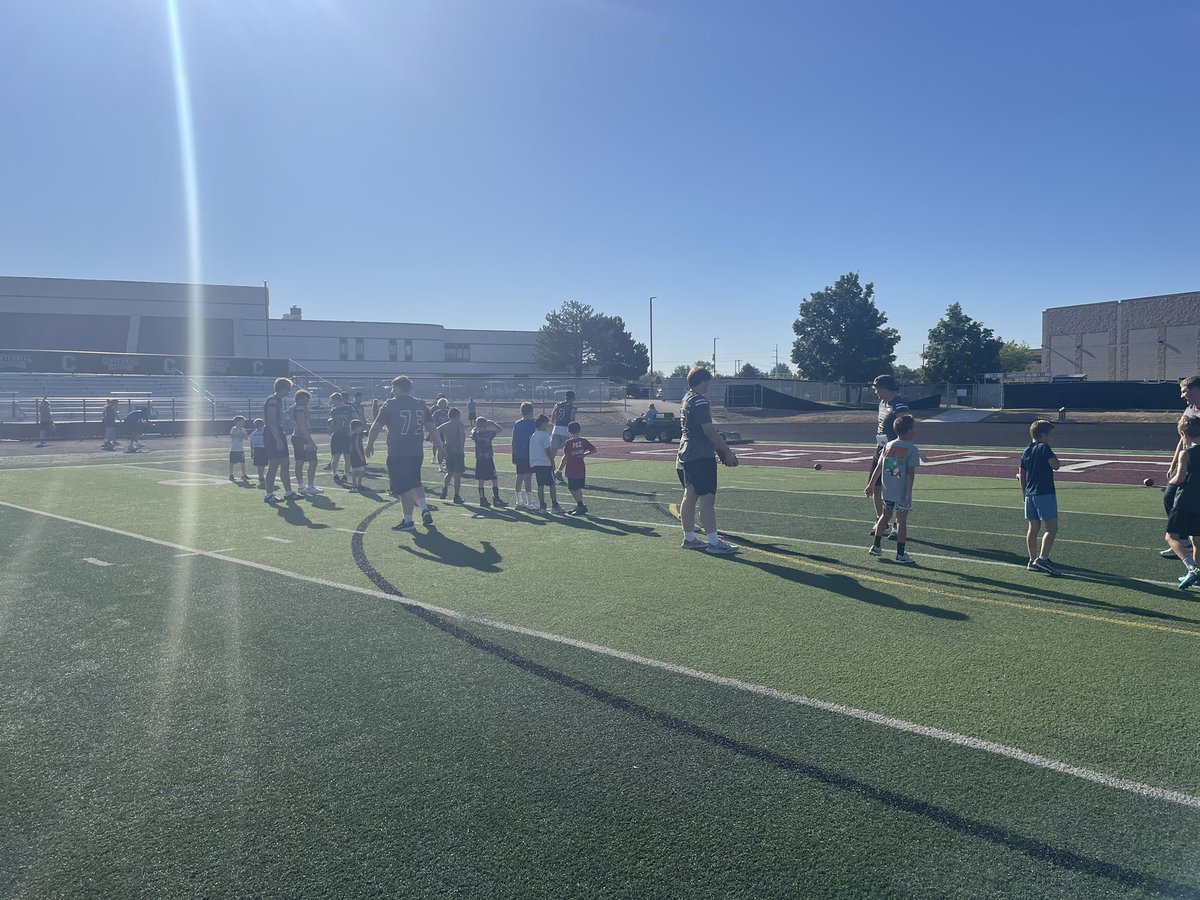 Great first day of the 1st Annual Centennial Football Youth Camp, coached by our Centennial players!

<a href="/_CoachYoung/">Brandon Young</a> 
<a href="/cen10track/">Centennial Track</a> 
<a href="/CharlieFarris_/">Charlie Farris</a> 
<a href="/JackJet208/">Jack Jetsel</a> 
<a href="/kadynbyrum/">Kadyn Byrum</a> 
<a href="/_PeytonRoot/">PeytonRoot</a> 
<a href="/Spicy_R4bbit/">Nicholas Murillo</a>