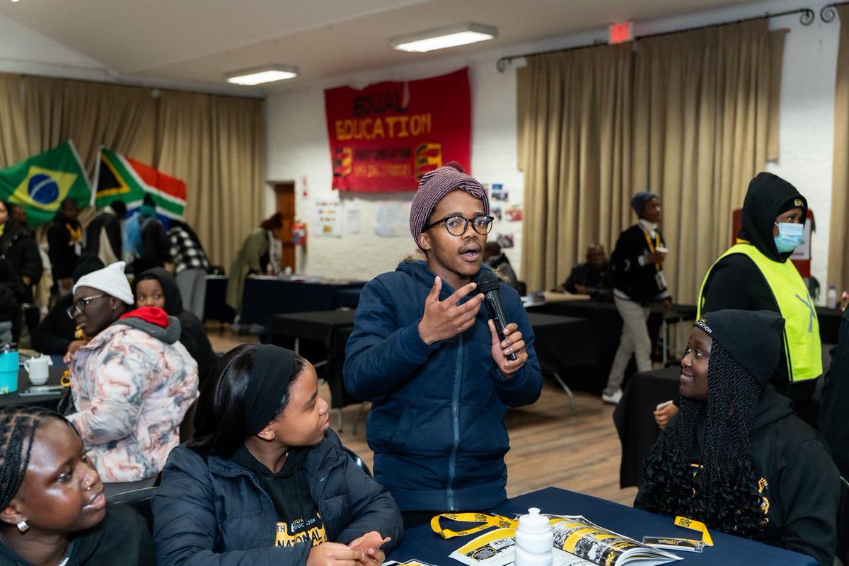 equal_education's tweet photo. [Day 2]National Congress 2025 moments🙌🏾💛🖤 S/O @MVC_SA @_cosatu @I_MenstruateZA @SECTION27news @UNEafroBrasil for standing in solidarity with us 
#EE5thCongress
#FixOurSchoos #buildingthemovement #YouthPower https://t.co/e3QAH5MAhv