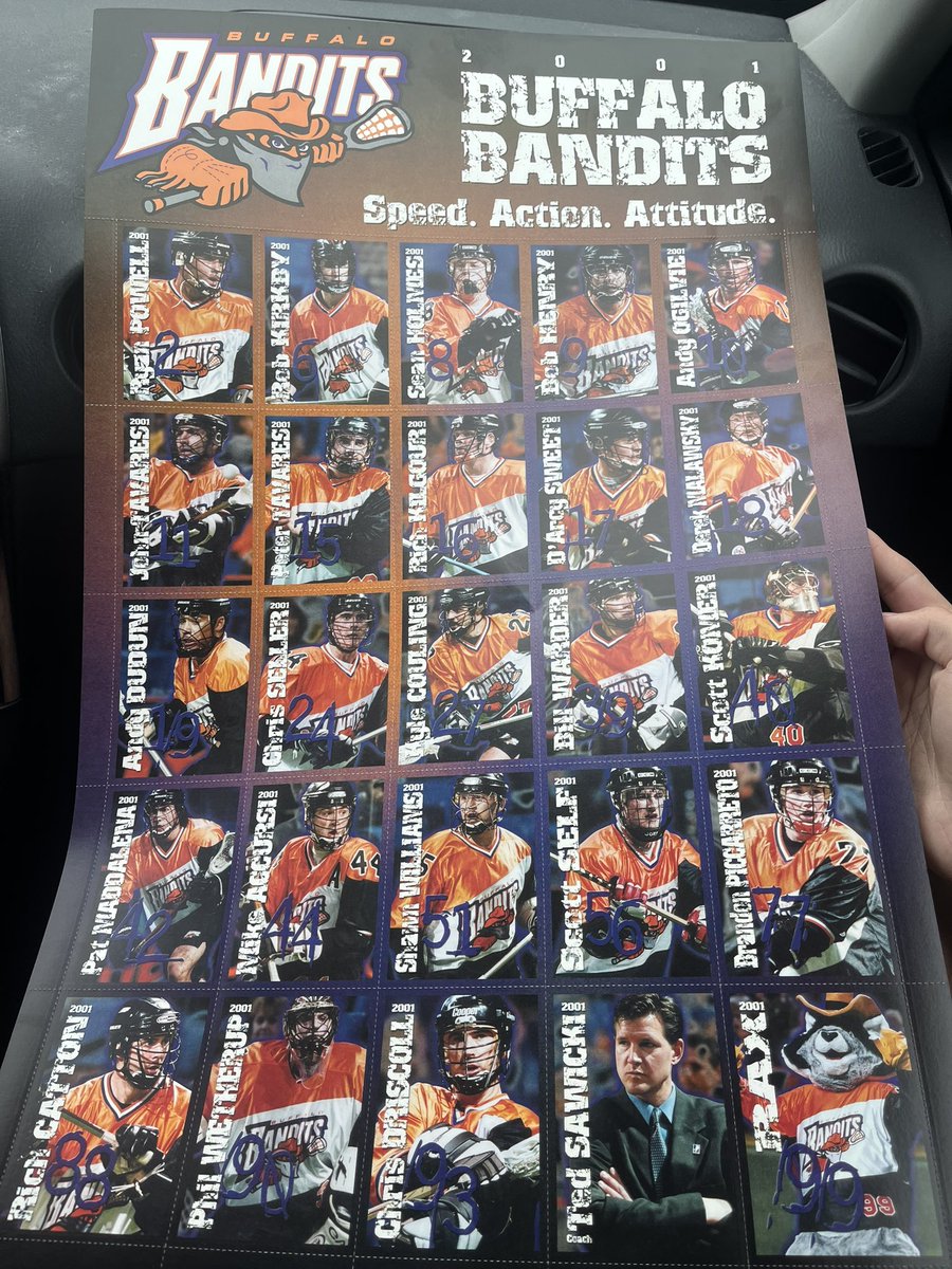mattylax10's tweet image. What a lucky find for myself…wow. An UNCUT sheet of 2001 Team Issued Buffalo Bandits Cards!! John Tavares, Ryan Powell, Chris Driscoll, Mike Accursi, Rich Kilgour, the list goes on…wow. @NLL @NLLHistory @NLLBandits @LaxBrand @ryanpowell22 @johnlax11
