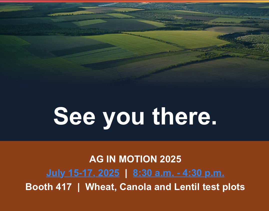 Join UPL at #AgInMotion! 

🚜 Meet What The Futures! podcast host, Ryan Denis
🌾 See featured UPL products in plots
🎁 Grab some swag
🥤Cool off with a cold drink — on us!
#AIM25