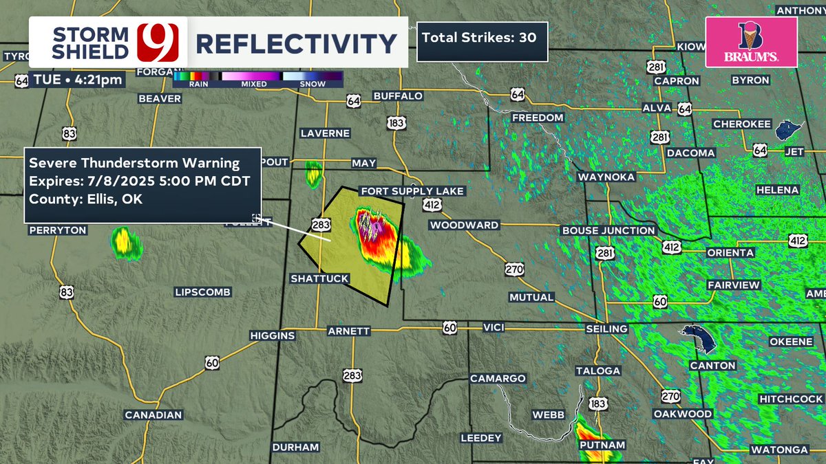 Tracking an outflow boundary that is helping to develop more isolated storms across the metro. One is right in the center of Oklahoma county with very heavy rain, small hail, &amp; gusty storms to 50 mph. #okwx