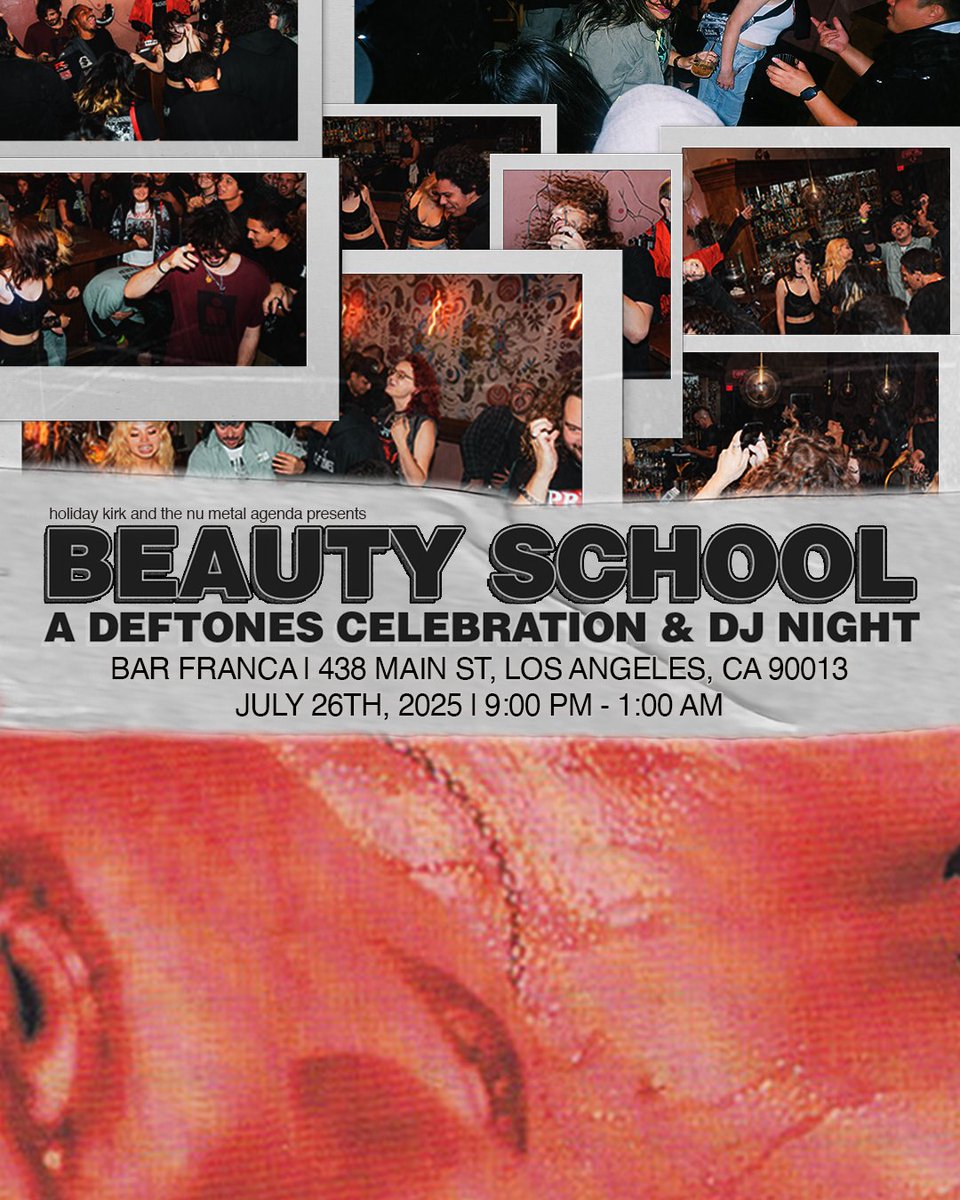 HolidayKirk's tweet image. Deftones are back and so are we. July 26th in DTLA, tickets available now: eventbrite.com/e/beauty-schoo…