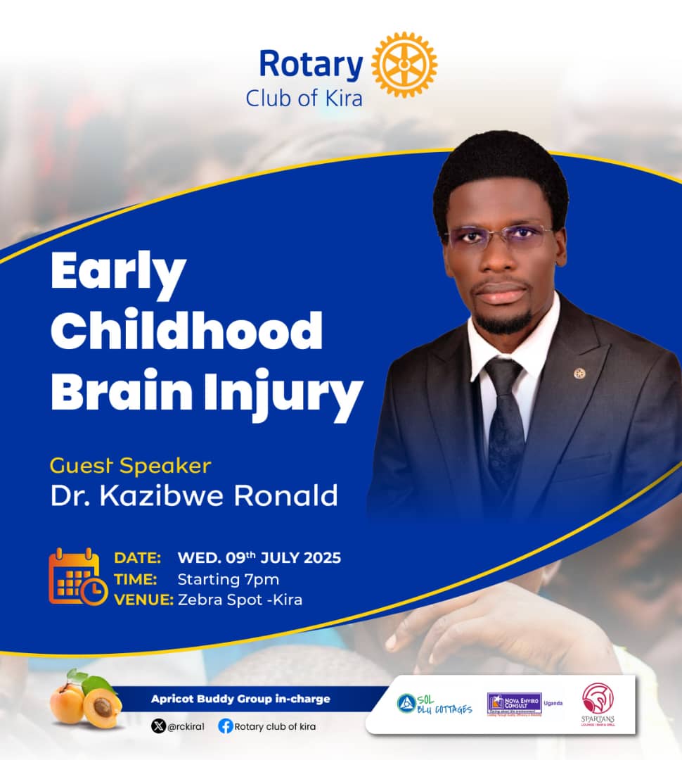 A child's brain is a precious gift,Protect it early shape a brighter tomorrow.
 _Join us this Wednesday for an enlightening session on the critical topic_ ; Early Childhood Brain Injury.* 

Date 🗓️ : Wed 9th July, 2025

Time: 7PM
Venue 📍 : Zebra Spot - Kira

 #EveryMindMatters