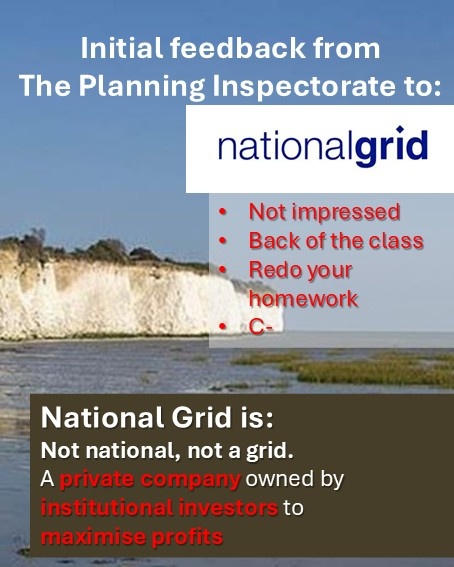 We're not the only people who have noticed NG's sloppy drafting.

Exasperated is how we'd describe this letter from the Lead of the Examining Authority - at least 10 errors and multiple failures to carry out adequate surveys and reports

#rethinksealink #saveminstermarshers