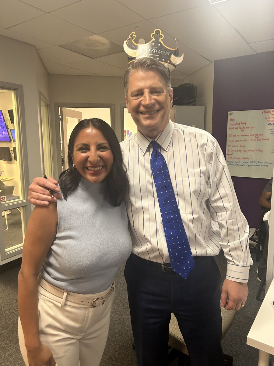 The GOAT <a href="/mikebushksdk/">Mike Bush</a> has been at <a href="/ksdknews/">KSDK News</a> for 40 years. It may be a Burger King crown, but I just had to crown the king of KSDK! You’re a gem and we are the luckiest.
