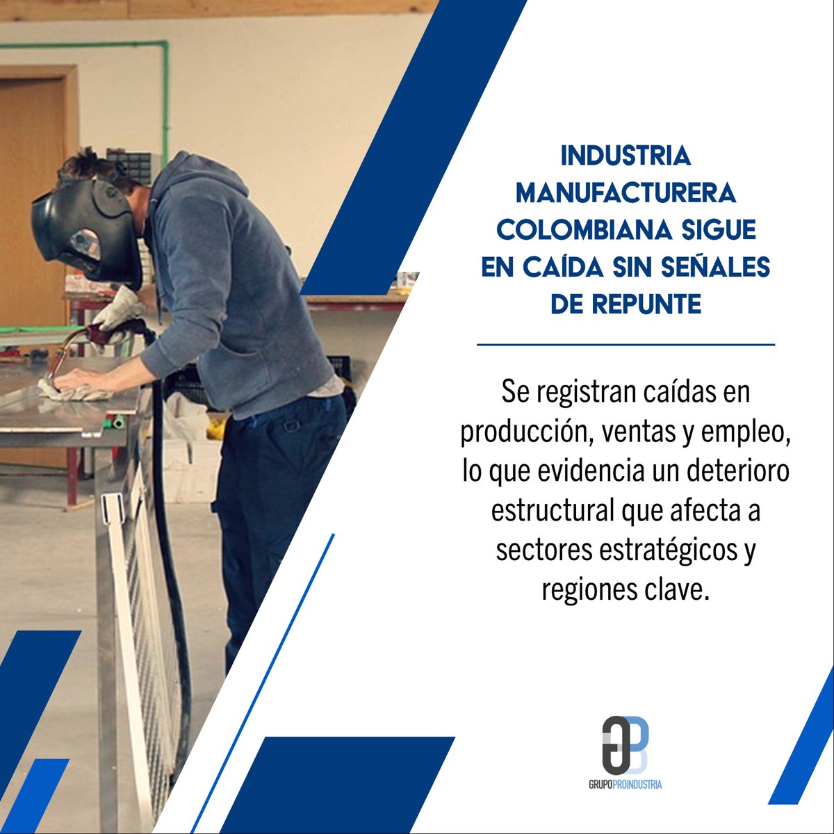 🏭 #𝗜𝗻𝗱𝘂𝘀𝘁𝗿𝗶𝗮 || La industria manufacturera colombiana acumula caídas en producción, ventas y empleo, con una contracción del 3,3 % en abril de 2025.
#Economía #Colombia 

✅ Léelo aquí acortar.link/l4kVSJ