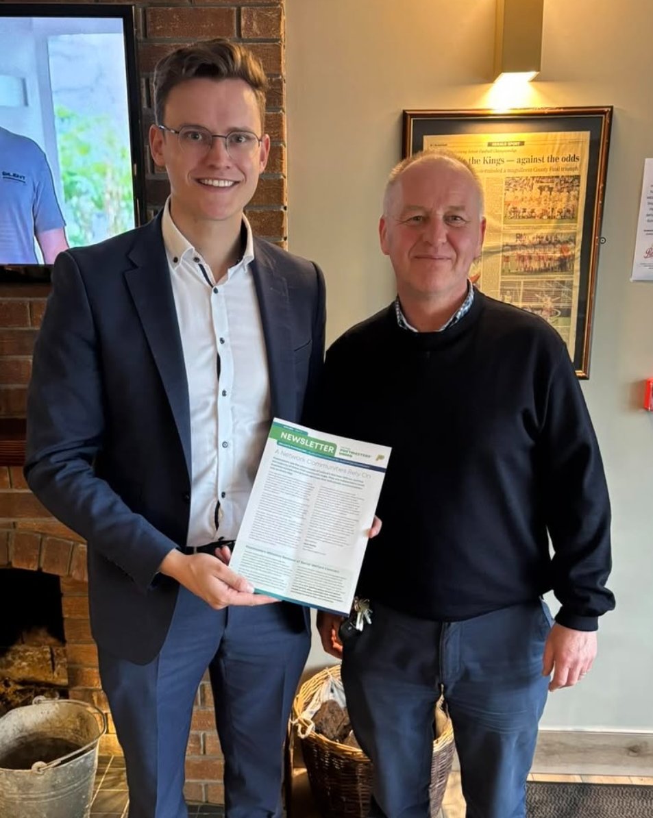 IrishPostmaster's tweet image. Wonderful support from @albertdolan_ TD for our post office network. Your backing makes a real difference for communities across Ireland. Thank you, Deputy!