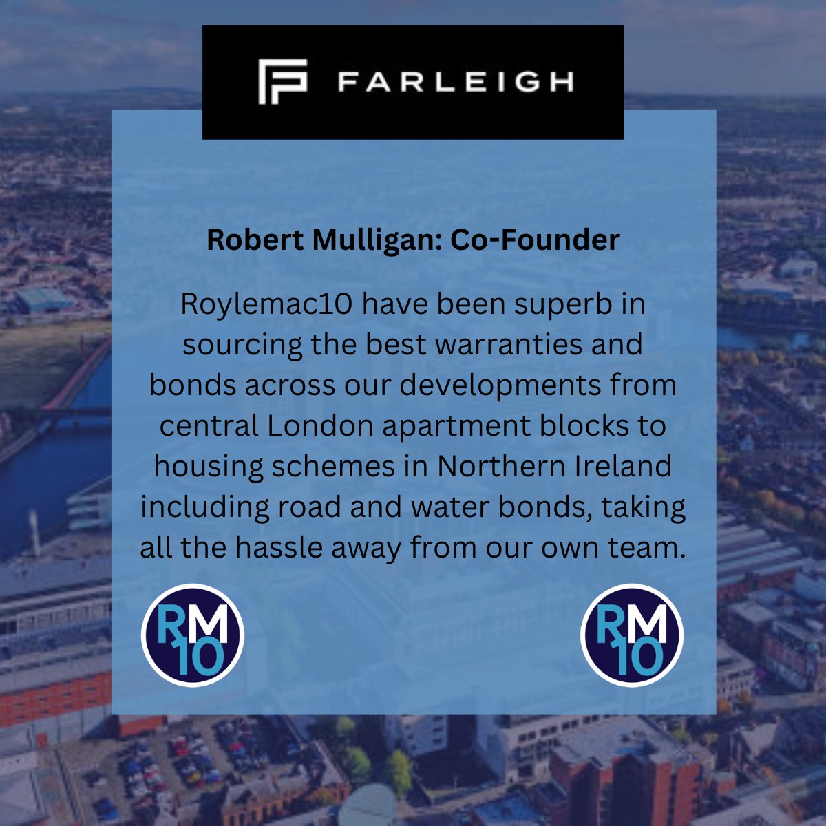 ROYLEMAC10 LTD (@roylemac10) on Twitter photo π Client Testimonial Spotlight π
" <a href="/Roylemac10/">ROYLEMAC10 LTD</a> have been superb in sourcing the best warranties & bonds." β Robert Mulligan, Co-Founder <a href="/FarleighLondon/">Farleigh</a>
Thanks for your trust! Need reliable structural warranties?
π© sales@roylemac10.com
π 020 3858 9589
#WarrantyExperts π Client Testimonial Spotlight π
" <a href="/Roylemac10/">ROYLEMAC10 LTD</a> have been superb in sourcing the best warranties & bonds." β Robert Mulligan, Co-Founder <a href="/FarleighLondon/">Farleigh</a>
Thanks for your trust! Need reliable structural warranties?
π© sales@roylemac10.com
π 020 3858 9589
#WarrantyExperts