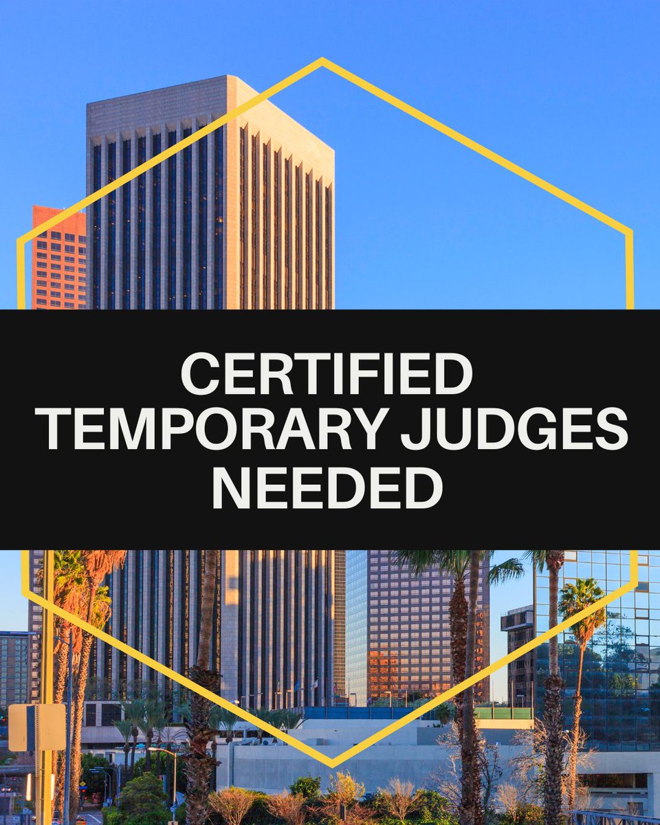 Los Angeles County Bar Association (@lacba) on Twitter photo LACBA, Mayor’s Fund for Los Angeles, Eviction Defense Network, & Los Angeles Superior Court are launching a 6-month pilot program for mandatory settlement conferences to reduce L.A. evictions. Certified Temporary Judges are needed.
Contact Stan Bissey at ✉️ ED@lacba.org LACBA, Mayor’s Fund for Los Angeles, Eviction Defense Network, & Los Angeles Superior Court are launching a 6-month pilot program for mandatory settlement conferences to reduce L.A. evictions. Certified Temporary Judges are needed.
Contact Stan Bissey at ✉️ ED@lacba.org