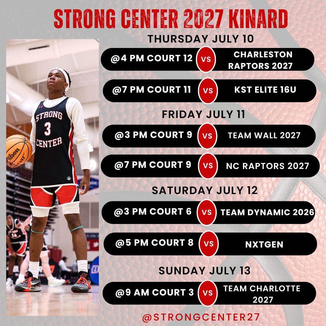 Corey II Kinard (@coreyk2027) on Twitter photo Come watch <a href="/StrongCenter27/">Strong Center 2027</a> as we play in the Phenom Live event this weekend located at the Raleigh Convention Center (10th-13th) Schedule listed below <a href="/Phenom_Hoops/">Phenom Hoop Report</a> <a href="/KevinMoses38/">Kevin Moses LLC</a> <a href="/WS_Storm_MBball/">Willow Spring Men’s Basketball</a> <a href="/breaknbadhabits/">Andy Woodard</a> <a href="/colbylewis20/">Colby Lewis</a> <a href="/PrepHoops/">Prep Hoops 🏀</a> Come watch <a href="/StrongCenter27/">Strong Center 2027</a> as we play in the Phenom Live event this weekend located at the Raleigh Convention Center (10th-13th) Schedule listed below <a href="/Phenom_Hoops/">Phenom Hoop Report</a> <a href="/KevinMoses38/">Kevin Moses LLC</a> <a href="/WS_Storm_MBball/">Willow Spring Men’s Basketball</a> <a href="/breaknbadhabits/">Andy Woodard</a> <a href="/colbylewis20/">Colby Lewis</a> <a href="/PrepHoops/">Prep Hoops 🏀</a>