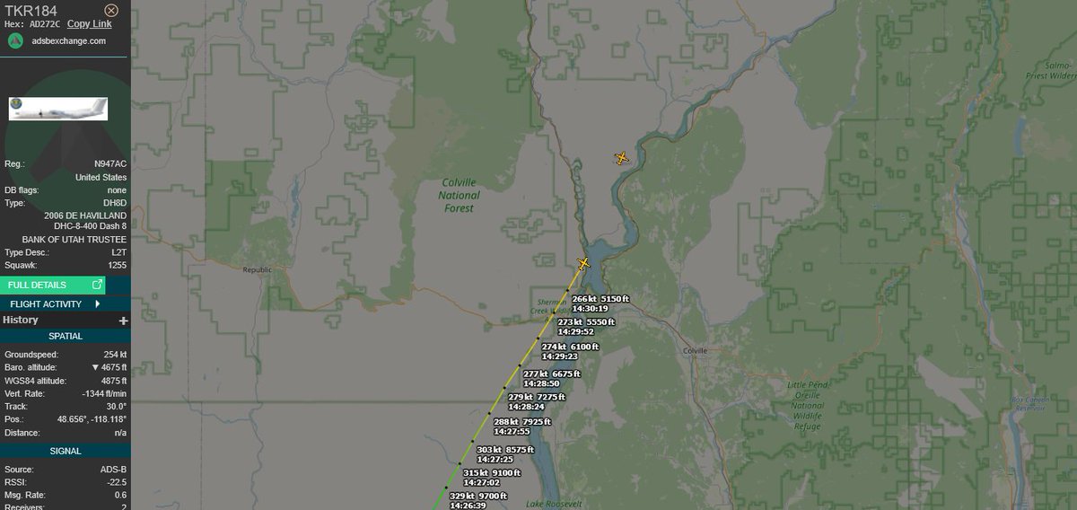 JafOsinta's tweet image. #HopeFire in Stevens County, WA. 1x UH-1, 4x AT-802 Fire Bosses, 2x DHC-8 Tankers fighting it so far. Reported and hour and fifteen minutes ago, now already a couple hundred acres. Photos from Webcam/Facebook