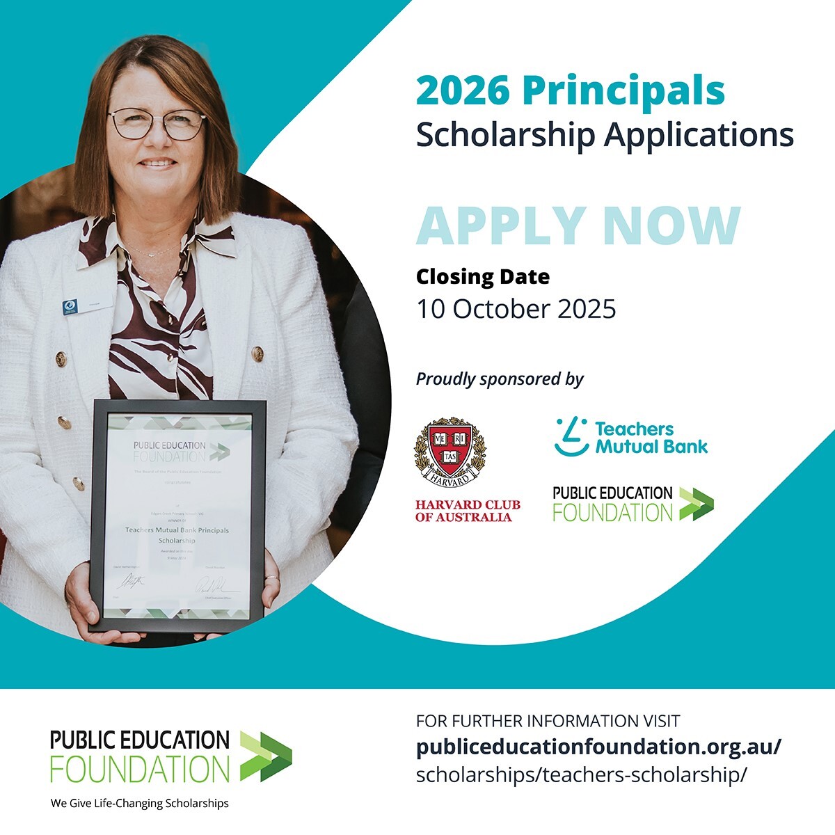 Public Ed Foundation (@pefoz) on Twitter photo Scholarships for public school teachers and principals across Australia are now open for applications! Visit our website for details and to apply online: hubs.li/Q03w8ljC0
<a href="/tmbankau/">Teachers Mutual Bank</a> <a href="/TeachersFed/">Teachers Federation</a> <a href="/AEUfederal/">AEU</a> <a href="/ASPALeaders/">ASPA</a> <a href="/APPAvoice/">APPA</a> <a href="/nswppa/">New South Wales Primary Principals’ Association</a> <a href="/NSWSPC/">NSW Secondary Principals' Council</a> <a href="/_vassp/">Victorian Assoc. of State Secondary Principals</a> <a href="/VPA71/">VPA</a> Scholarships for public school teachers and principals across Australia are now open for applications! Visit our website for details and to apply online: hubs.li/Q03w8ljC0
<a href="/tmbankau/">Teachers Mutual Bank</a> <a href="/TeachersFed/">Teachers Federation</a> <a href="/AEUfederal/">AEU</a> <a href="/ASPALeaders/">ASPA</a> <a href="/APPAvoice/">APPA</a> <a href="/nswppa/">New South Wales Primary Principals’ Association</a> <a href="/NSWSPC/">NSW Secondary Principals' Council</a> <a href="/_vassp/">Victorian Assoc. of State Secondary Principals</a> <a href="/VPA71/">VPA</a>