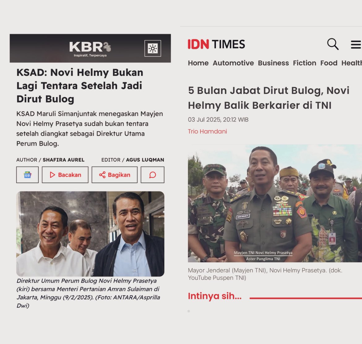 Karena pangan utama kita diurus oleh orang-orang semacam ini.