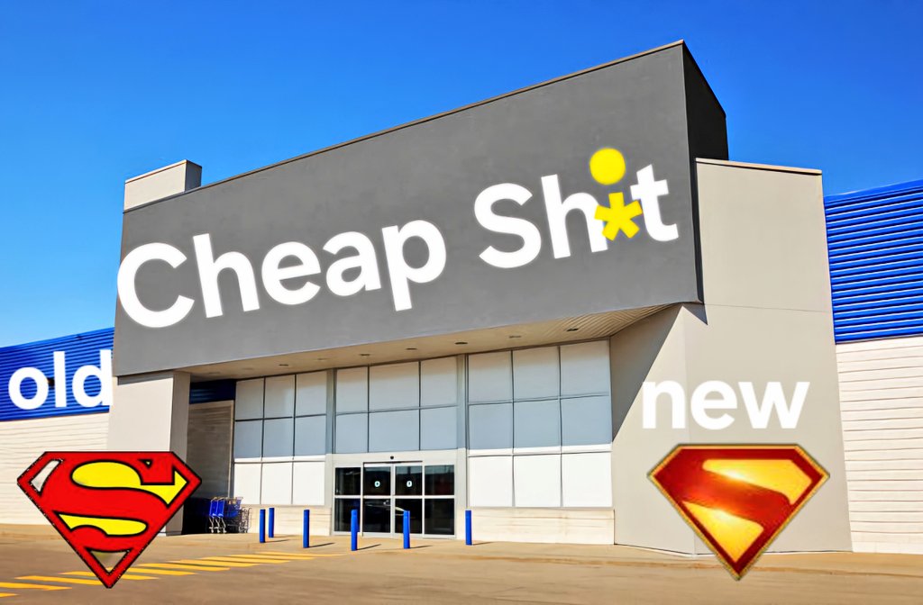 hooperstarium's tweet image. Grandparents don't be fooled by those big box stores emptying out their warehouses selling children's clothing with the old superman logo. Kids will pick on them when they return to school #Superman
