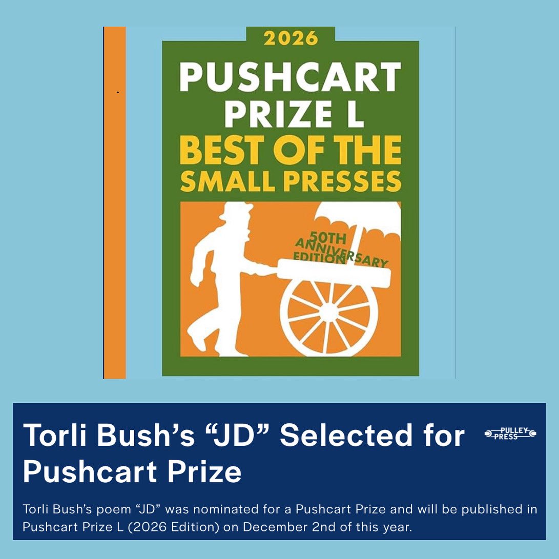 Read our newest blog post about Torli Bush’s poem “JD”—“an open letter to J.D. Vance, written in the aftermath of Vance’s 2016 memoir Hillbilly Elegy”—and how it was nominated for a Pushcart Prize. 
Link to the blog is in our insta story!