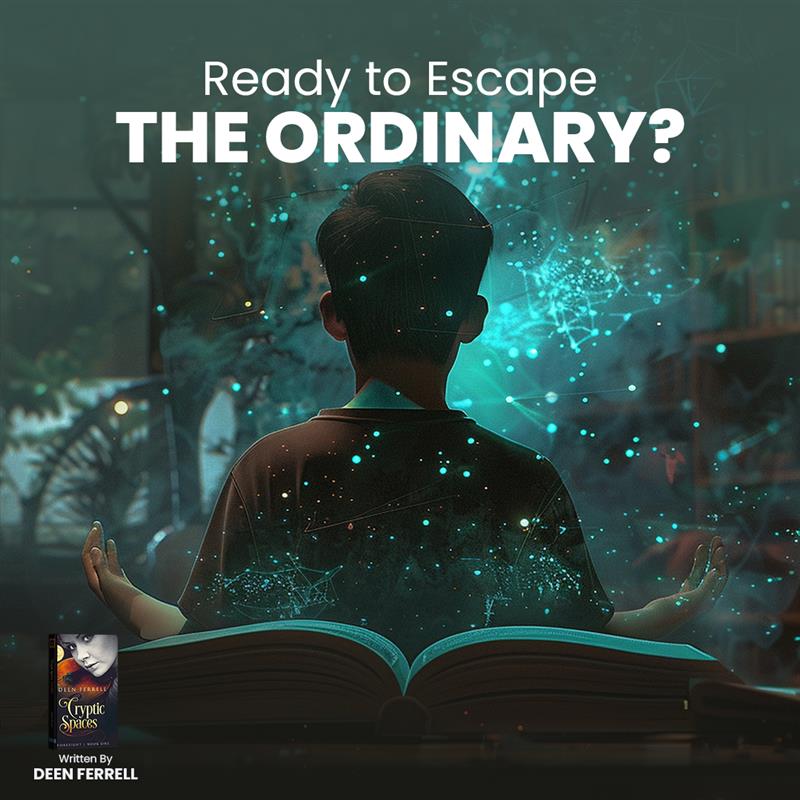 Forget average. Cryptic Spaces is a brainy, high-stakes ride through time, space, and secrets.

🌀 Enter now: deenferrell.com/works/cryptic-…

#books #reading #writing #author #bookstagrammer #writingcommunity #booksbooksbooks #bookshelf #bookpublishing #readingbooks #CrypticSpaces