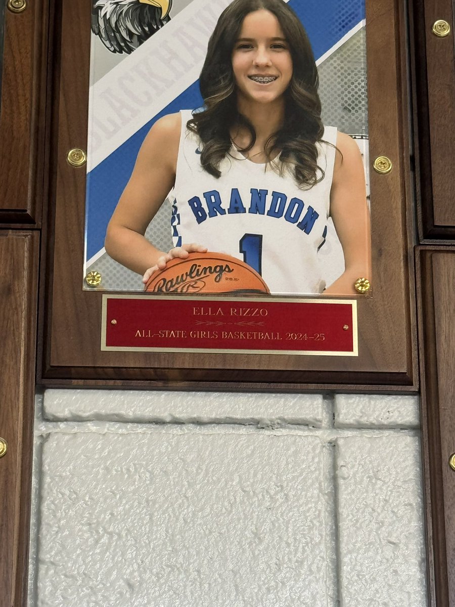 Brandon Girls Basketball (@brandoncoachriv) on Twitter photo Congrats to 2027 <a href="/EllaRizzo2/">Ella Rizzo</a> for her All State 2024-2025 season, officially on our school’s All State Wall. Congrats to 2027 <a href="/EllaRizzo2/">Ella Rizzo</a> for her All State 2024-2025 season, officially on our school’s All State Wall.