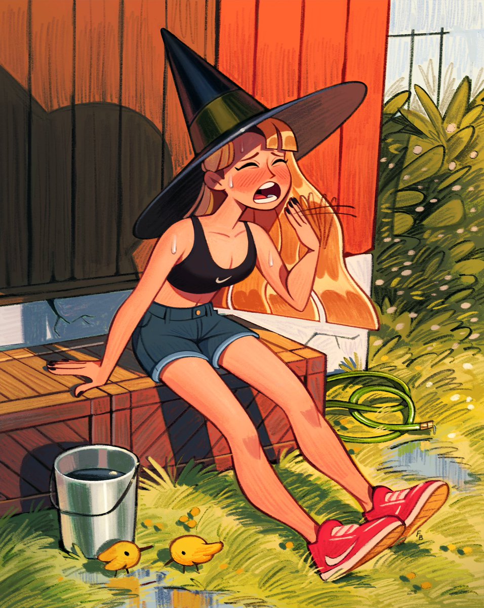 friedbaens's tweet image. I love drawing characters (especially witches) #PortfolioDay