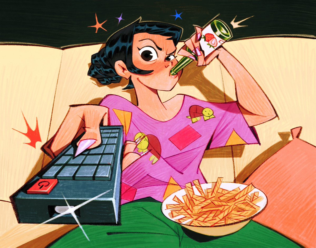 friedbaens's tweet image. I love drawing characters (especially witches) #PortfolioDay