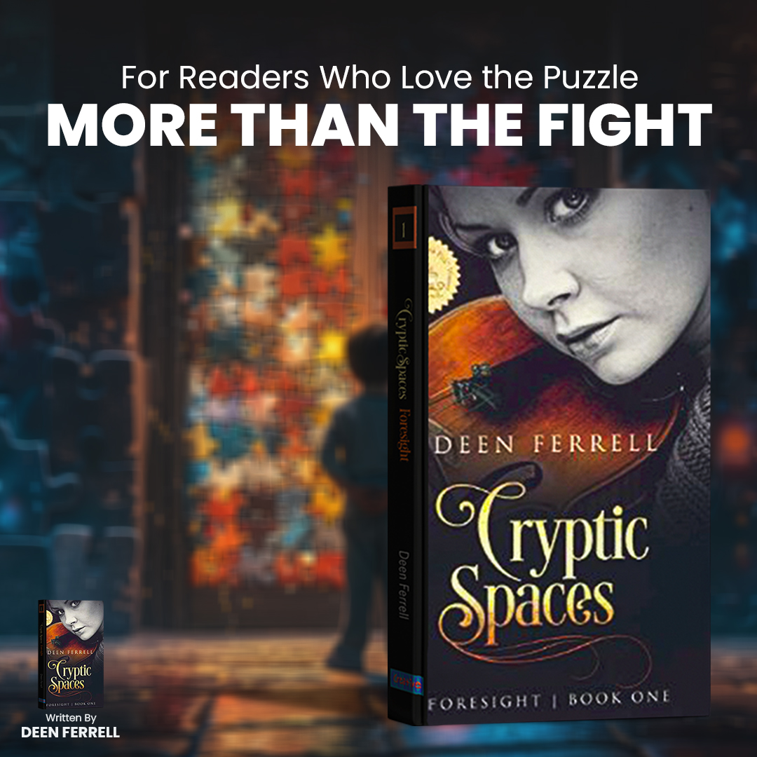 Not all battles are fought with swords some with symbols.

🧠 Start decoding: deenferrell.com/works/cryptic-…

#PuzzleFiction #CrypticSpaces #books #reading #writing #author #writingcommunity #booksofinstagram #booksbooksbooks #bookshelf  #bookpublishing #readingbooks