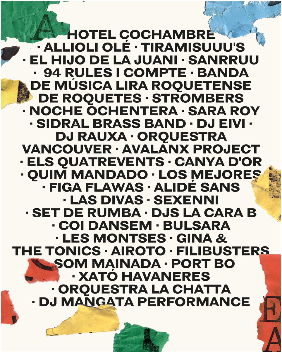 Aquest és el cartell musical de la Festa Major de Vilafranca 2025! 

#fmvila