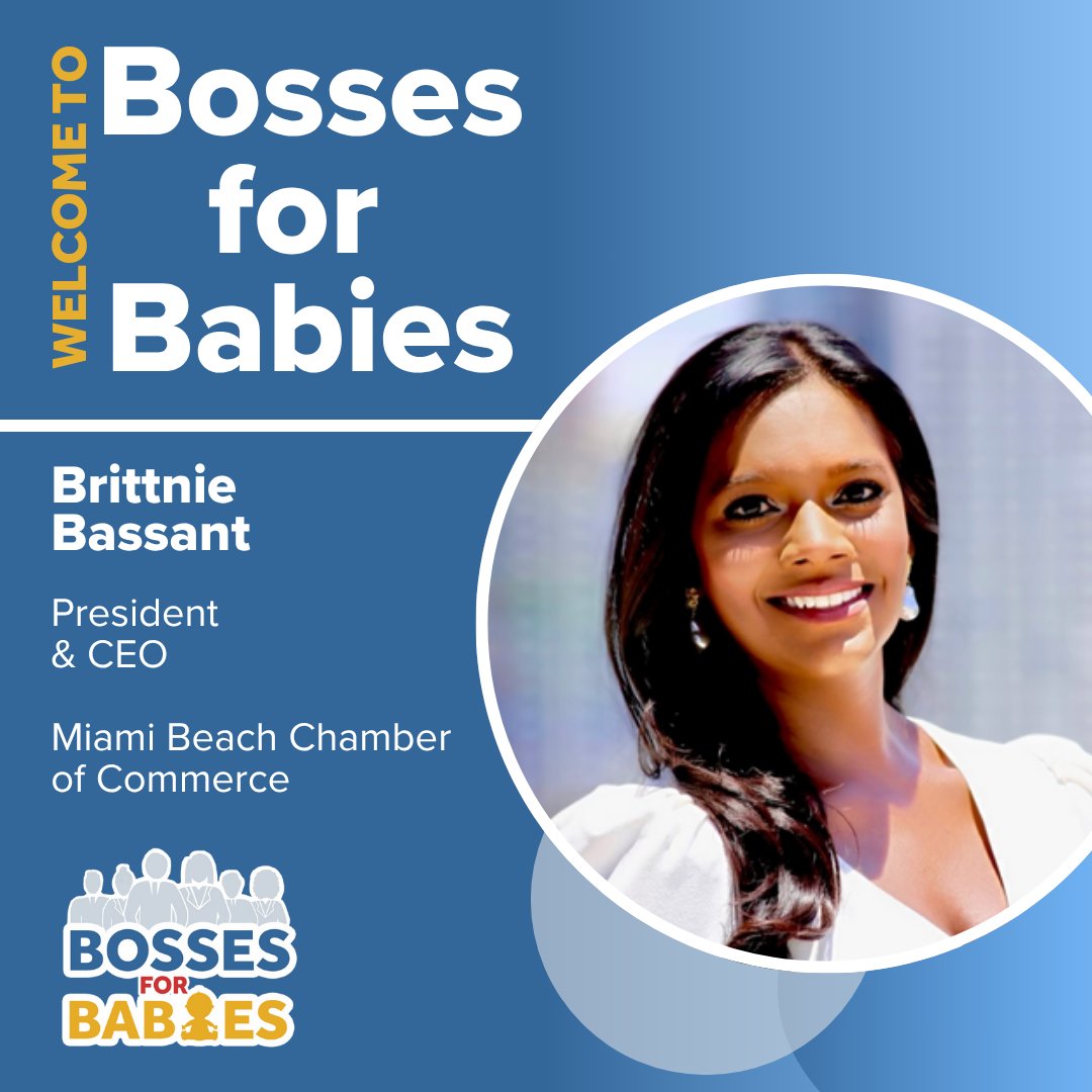 ChildMovementFL's tweet image. Join us in welcoming Brittnie Bassant, President & CEO of @MiamiBeachBiz, to Bosses for Babies!
🌐: bit.ly/BossesForBabie…
#TheChildrensMovement #EarlyChildhood #Florida #BossesForBabies