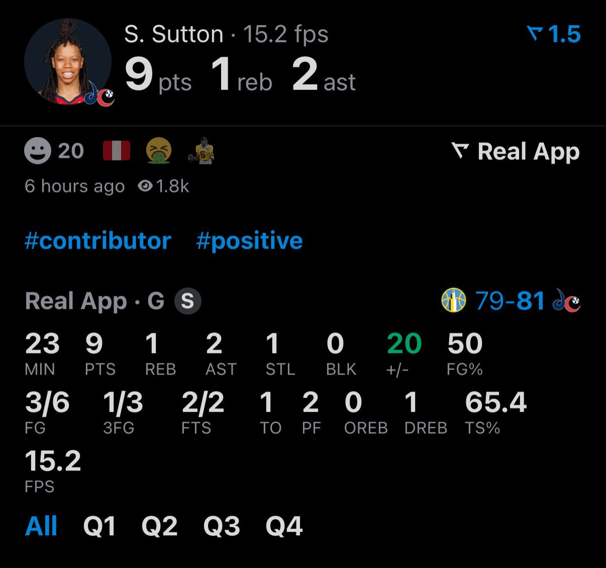 alwaysssaugtss's tweet image. S. Sutton doing her thing through 4 quarters 🔥💪
📊 9 PTS 🏀 | 1 REB 💪 | 2 AST 🎯 | 1 STL 🛡️ | 50% FG 📈 | +20 impact 🚀‼️

Efficient, confident, and clutch when it mattered most 🧊💯
#SuttonStrong #DCRepresent #LockedIn #WNBAHoops
💥🐐📈🎯✨🔥⛹️‍♀️