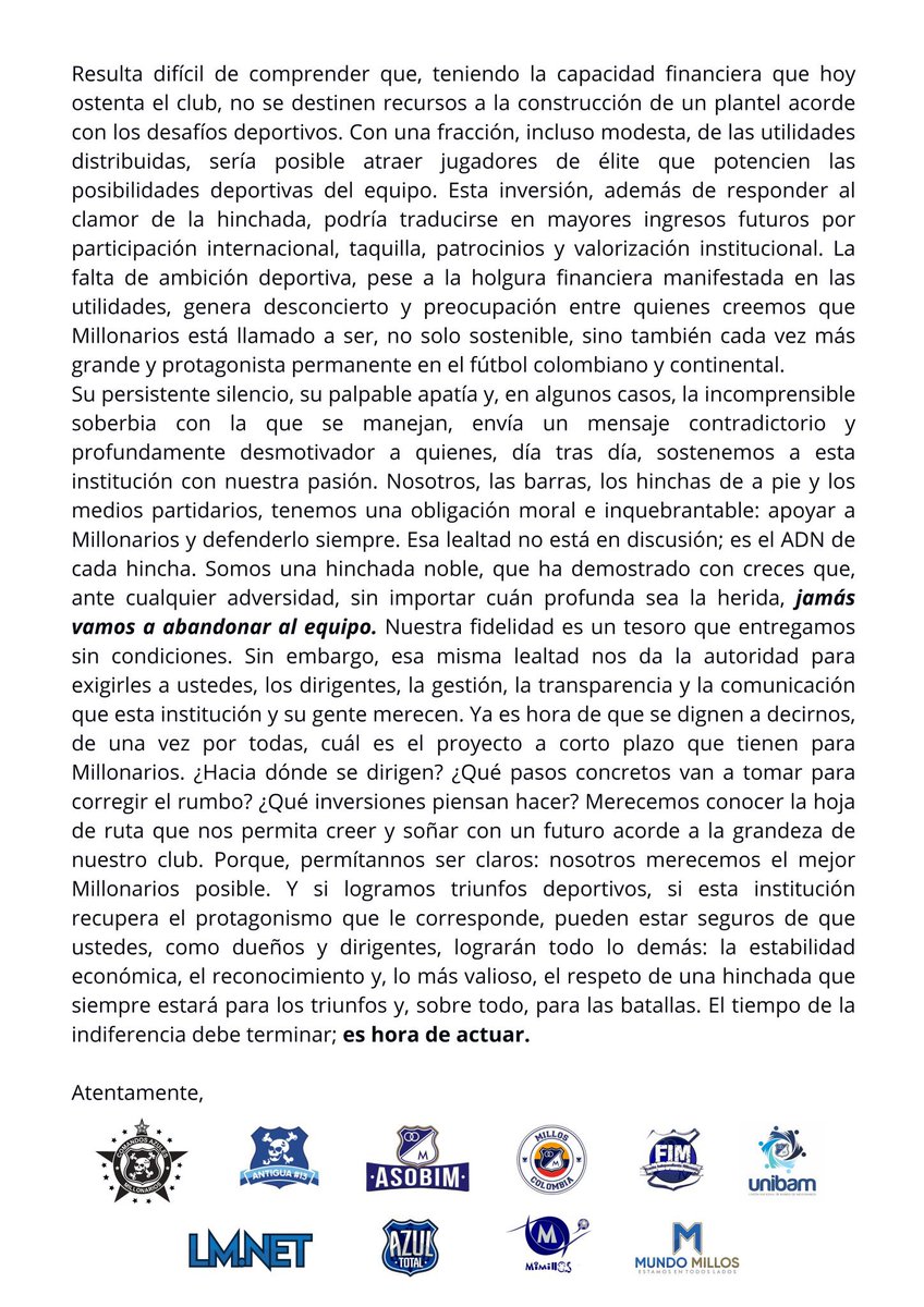 #InviertanBienOVendan <a href="/MillosFCoficial/">Millonarios FC</a>