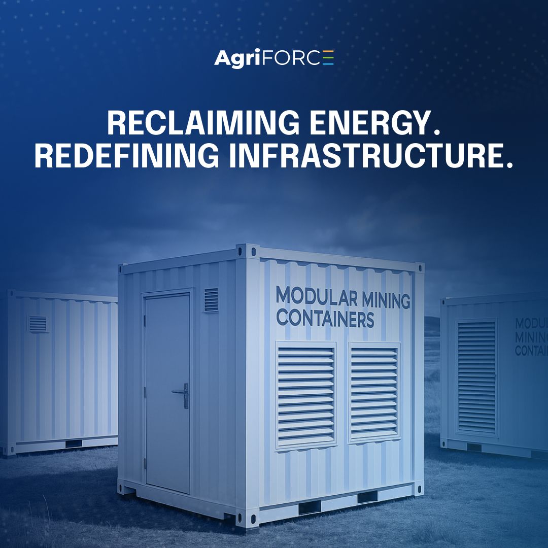 ⚡ Reclaiming energy. Redefining infrastructure.

Our modular mining containers turn stranded energy into sustainable opportunity—powering the future of Bitcoin mining, one unit at a time.

#AgriFORCE #BitcoinMining #ModularInfrastructure #EnergyInnovation #SustainableMining
