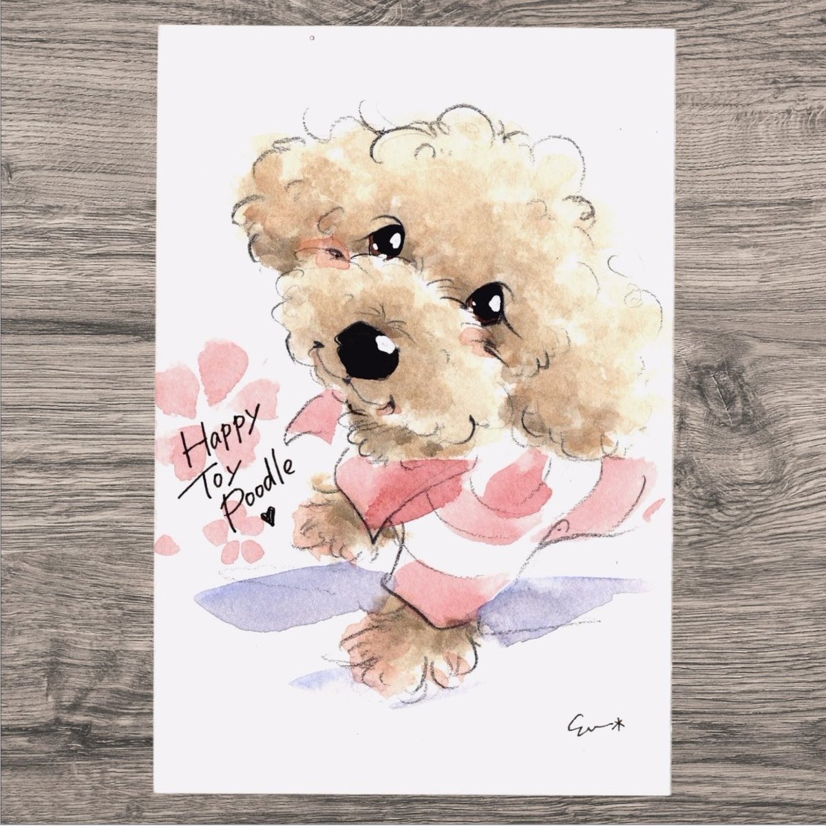 Anbelle66's tweet image. 【ポストカード原画/トイプードル】
透明水彩で描いたポストカードサイズのイラストです。#イラスト原画 #ポストカード #ペット #水彩 #コラージュ #Girls #トイプードル
creema.jp/item/19449065/…