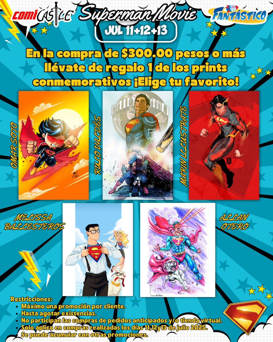 La ultima sorpresa del día.
Si alguna vez estuviste interesado en un print de otras sucursales del Superman Day, tienes suerte 😱😱😱😱
En este evento podrás conseguir dichos pritns en la sucursal de mty 🔥🔥🔥🔥😎😎😎