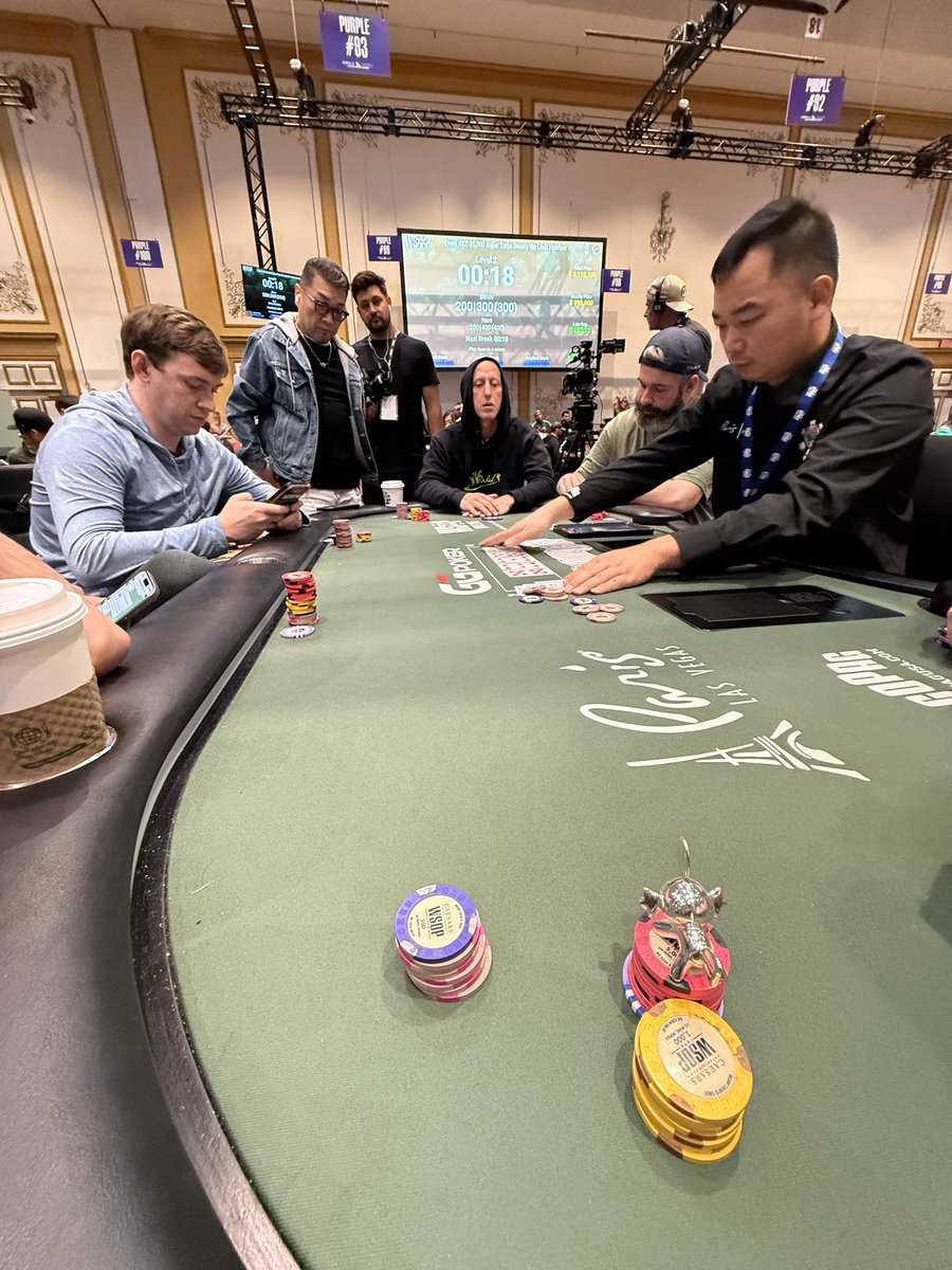 $5,000 Super Turbo today. Knock a player out, you get $1,500. Goal is to win back our $10k main event loss from yesterday…
