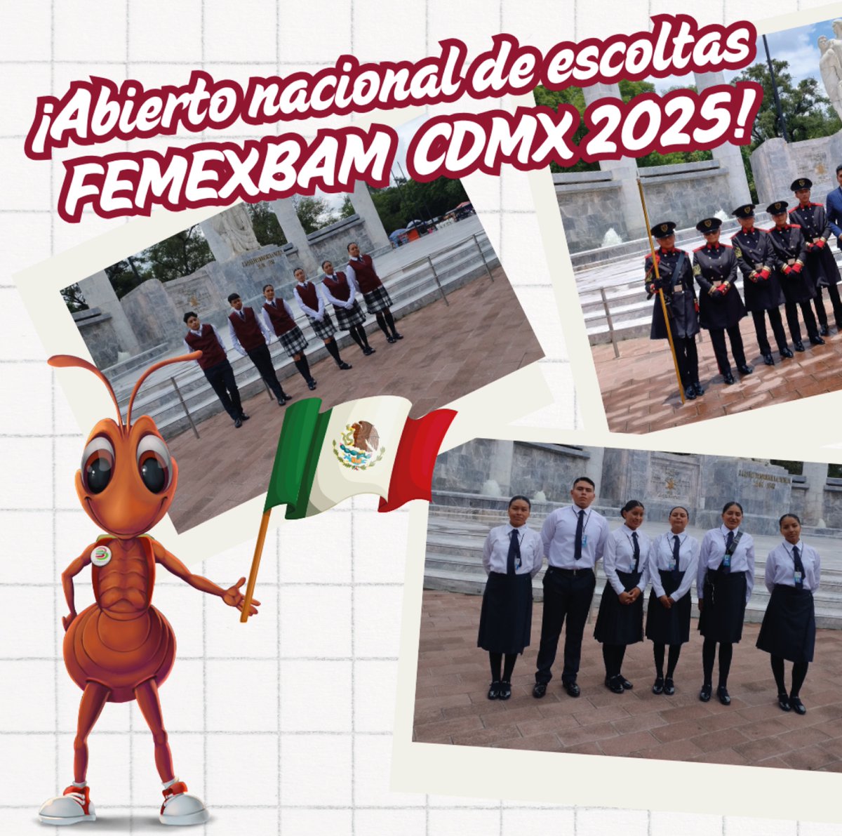 COBAEMex's tweet photo. Nuestras escoltas del #COBAEM dejaron huella en el Abierto Nacional de Escoltas 2025.

Su participación demuestra el compromiso y el espíritu que distingue a nuestras y nuestros estudiantes. 🇲🇽 ¡Felicidades por representar con honor a nuestra comunidad estudiantil!

#SomosCOBAEM https://t.co/v8hyGRqagx