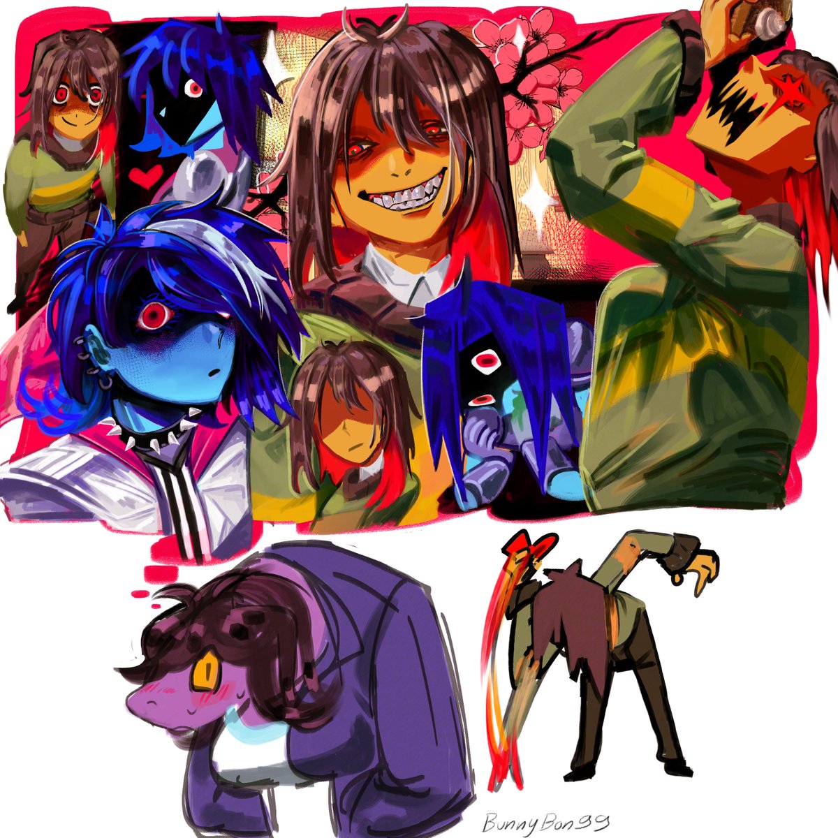 Bon99Bunny's tweet image. cute 
#DELTARUNE  #kris #Susie #krusie