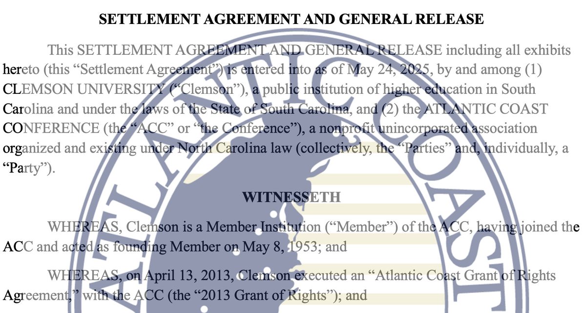 mckenzielaw's tweet image. The ACC's capitulation makes no sense—unless it's preparing for a super league that's already in the works.
Think about it from the Big Ten or SEC's perspective. You're planning the biggest reorganization in college sports history, a super league launching around 2030 when your…