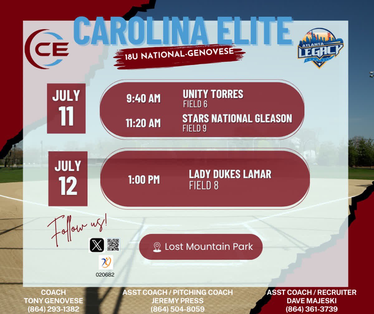 ATL schedule 📆