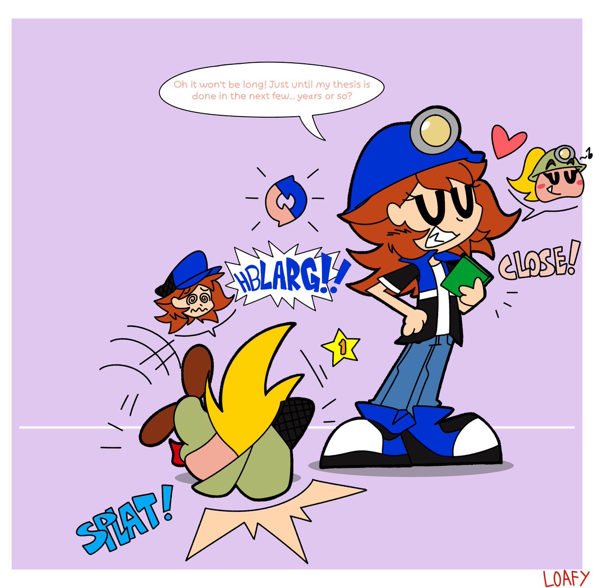 LoafyLoaves's tweet image. Comm for @B0dySwapRobot 

The infinite knowledge of enemy skills found in the Tattle Log was bound to have a few quirky spells in there! Goombella&apos;s studies must continue, even if a poor soul like Kendal gets caught in the crossfire...

#BodySwap #Bodyswapart