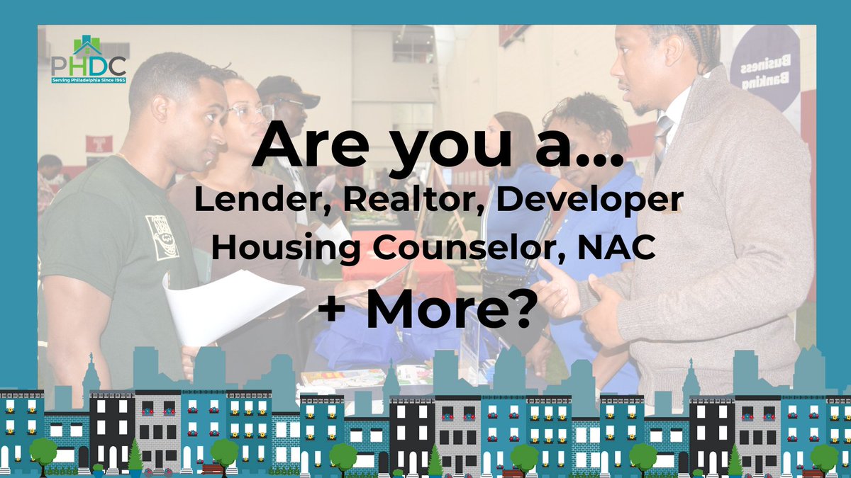 PHLPlanDevelop's tweet image. Are you looking to connect with key audiences to explore a wide range of housing related services?
Sign up for the PHDC Annual Housing Fair to participate as an exhibitor or sponsor today! 🏡
Apply now at phdcphila.org/housingfair