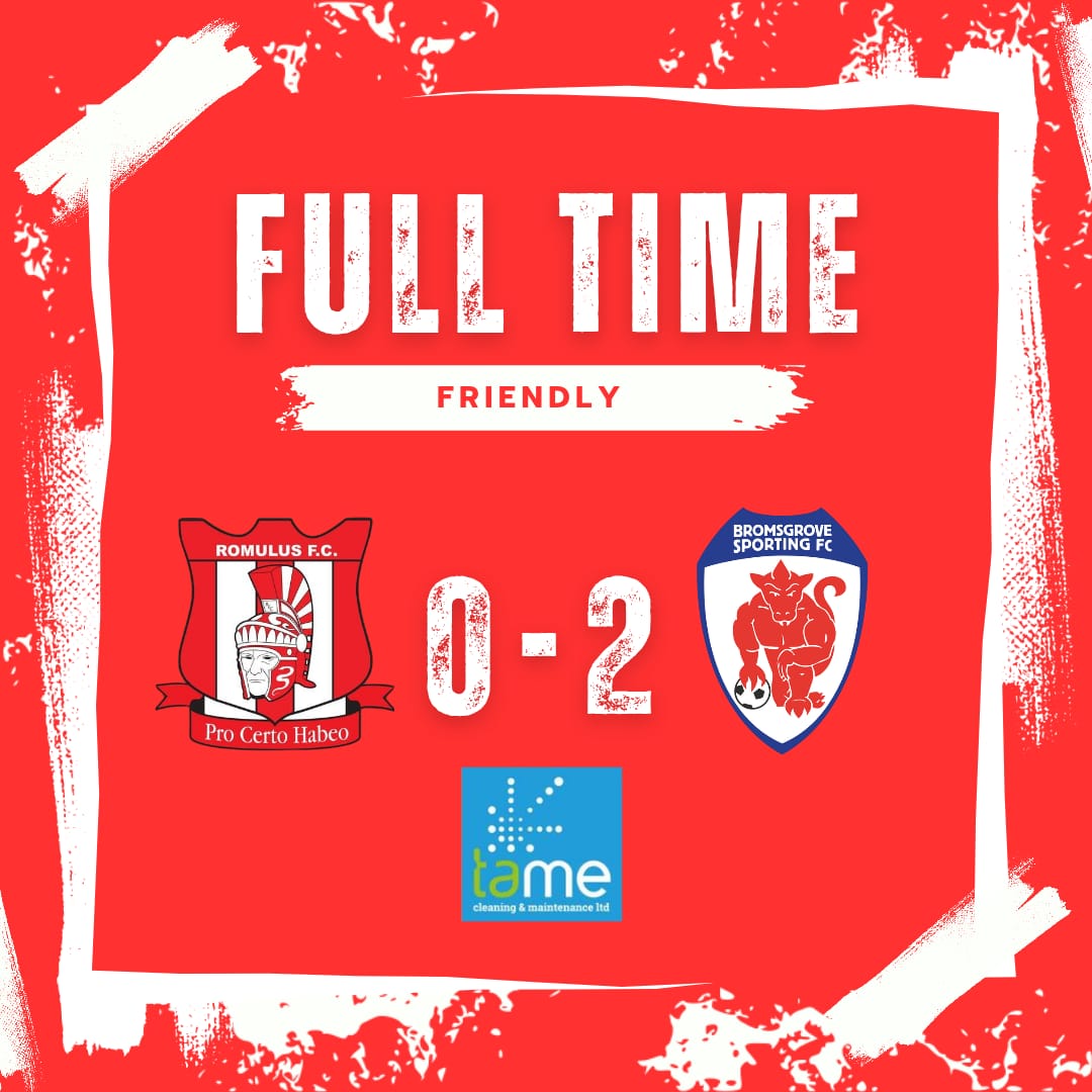Romulus Football Club (@romulus_fc) on Twitter photo Tonight's friendly ends in defeat here at The Dominos Arena.
We now move on to our next pre-season friendly this Saturday against <a href="/SCTFC/">Sutton Coldfield Town FC</a> .
#UTRs Tonight's friendly ends in defeat here at The Dominos Arena.
We now move on to our next pre-season friendly this Saturday against <a href="/SCTFC/">Sutton Coldfield Town FC</a> .
#UTRs