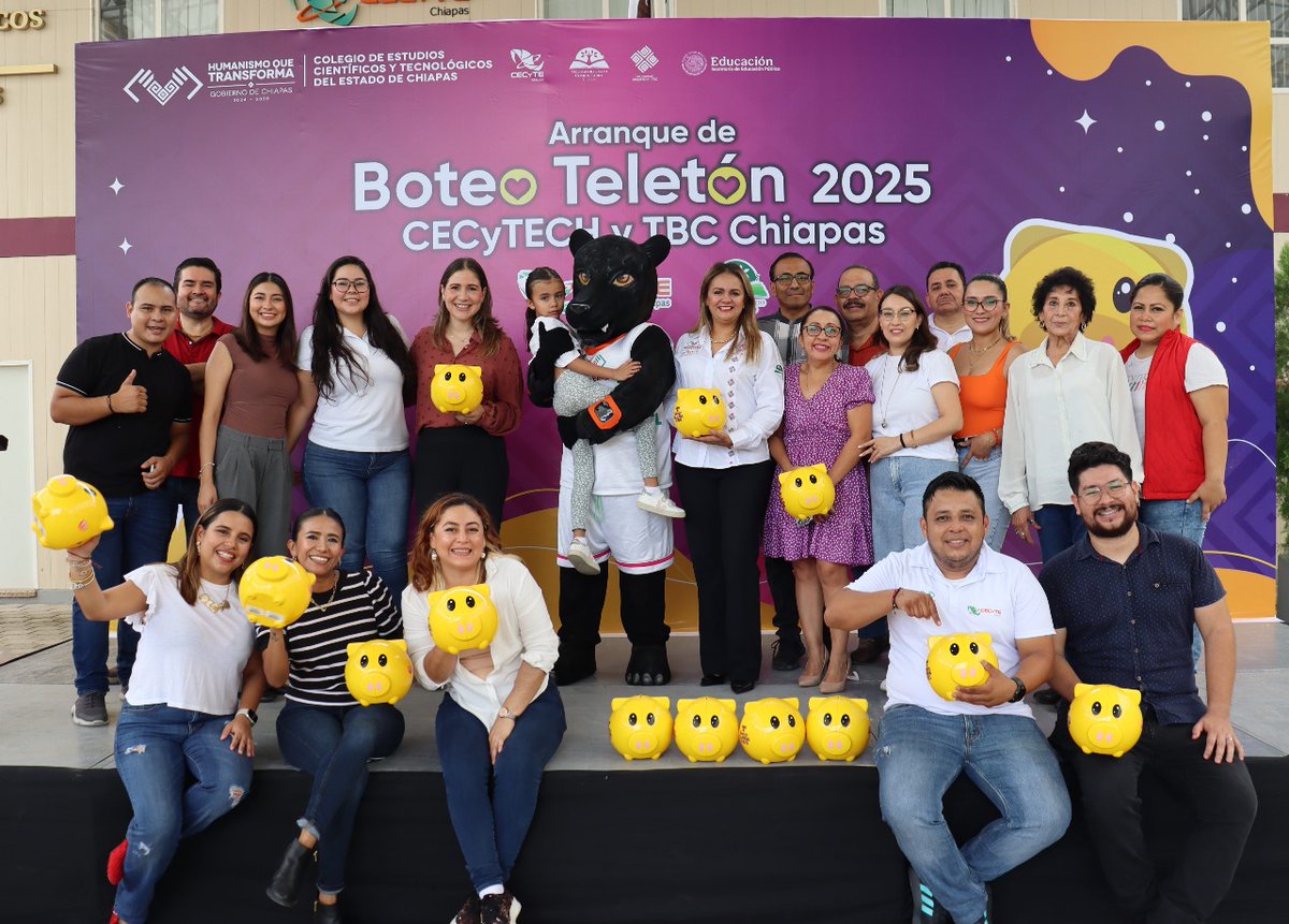 ¡Gracias, CECyTE Chiapas! 💜🙌
Con entusiasmo arrancamos el boteo Teletón 2025. Gracias al Ing. Luis Guadalupe Morales Ángeles por su apoyo y a cada estudiante por sumar con el corazón.
¡Juntos hacemos un México más incluyente! 💪💛 #TeletónCambiaTodo #Boteo2025