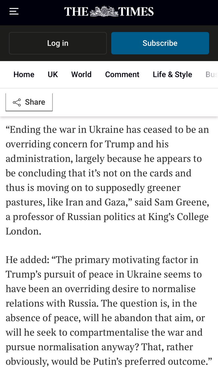 samagreene's tweet image. Thoughts for @marcbennetts1 and @thetimes on Trump & Putin
thetimes.com/article/93d352…