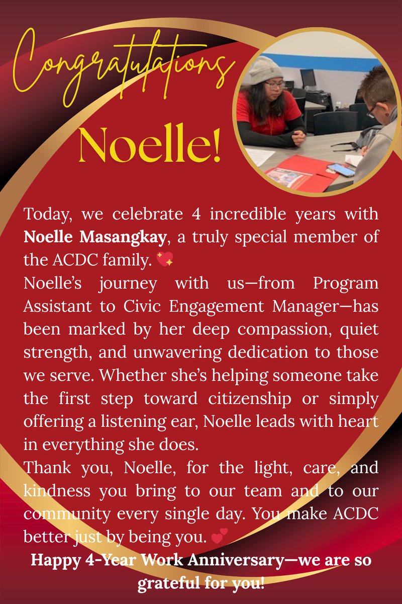 ACDCNV's tweet image. We are celebrating another great milestone today with our team member Noelle! We are thrilled to be celebrating her 4 year #anniversary with our organization. We are so grateful to have her doing the important work she does for ACDC everyday. Congratulations and thank you!馃グ