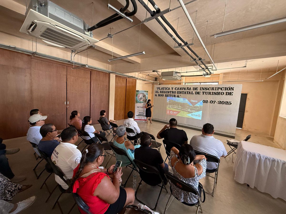 SedeturQROO's tweet photo. Agradecemos a la Secretaría de Turismo Sustentable de #PuertoMorelos por facilitar la plática e inscripción al #RETURQ, fortaleciendo la oferta y competitividad turística del estado mediante la incorporación de prestadores locales al catálogo oficial. https://t.co/cEFjzJBuxd