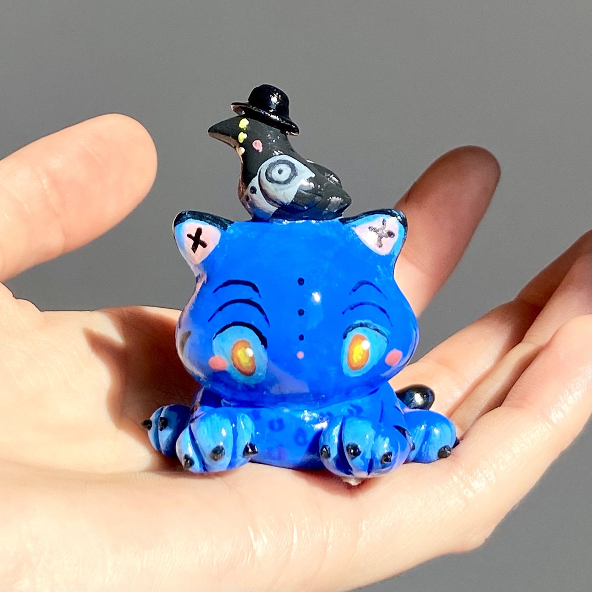 witcatt's tweet image. I made a sculpture of Derpy the tiger, from K-pop Demon Hunter! 🩵