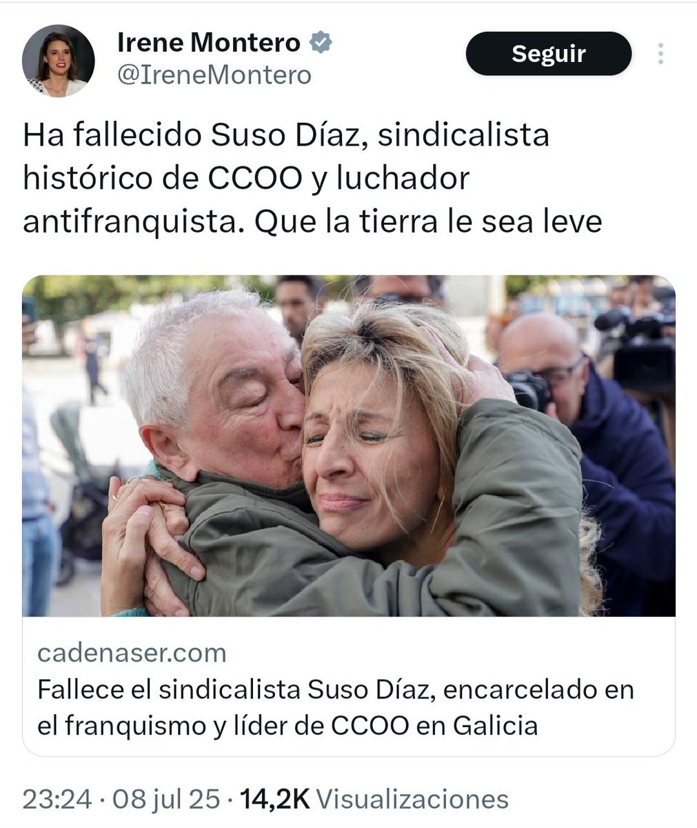 begonys's tweet photo. Hasta Feijoo ha sabido  estar mas a la altura q @PabloIglesias e @IreneMontero  que viven eternamente vengativos, soberbios y rencorosos y ya ni les avergüenza q se les note tanto https://t.co/0QLecEWWbw