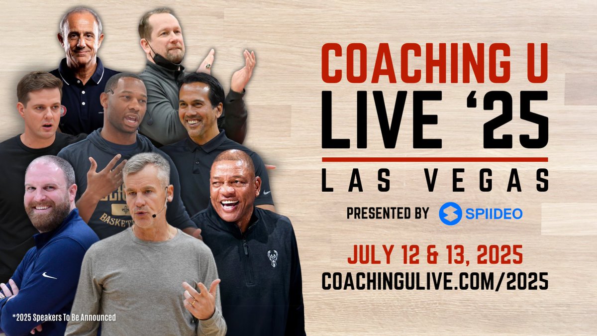 🏀  Join us in Las Vegas this summer for Coaching U Live 2025 pres. by <a href="/spiideo/">Spiideo</a> 
 
🗓️ July 12-13, 2025 
📍 Las Vegas, NV  

🎟️ Individual tickets and coaching staff packages are available.. Register today!
🔗 coachingulive.com/2025
