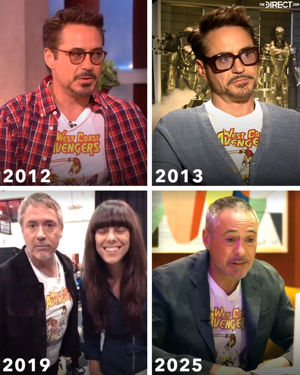 Robert Downey Jr. sports his iconic West Coast Avengers shirt in a new #Ironheart promo!