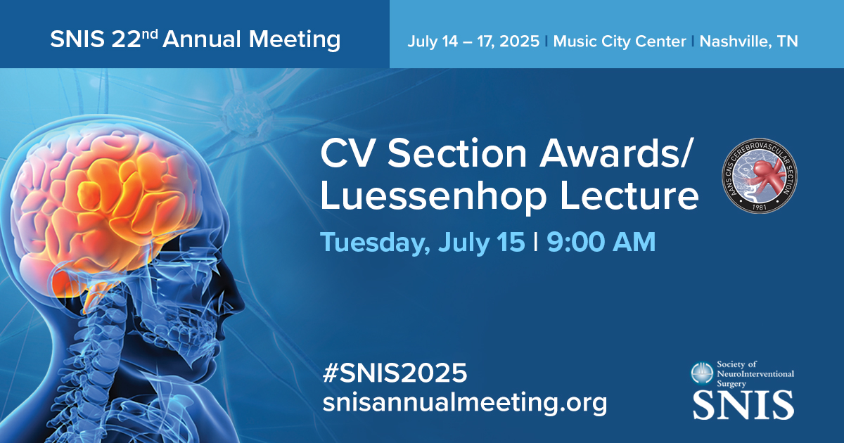 SNIS Info (@snisinfo) on Twitter photo Don’t miss the CV Section Awards and Luessenhop Lecture today at 9:00 am! Moderated by <a href="/StavTjoumakaris/">Stavropoula Tjoumakaris MD, MBA, FAANS, FACS, FAHA</a> & Stacey Wolfe, MD, you’ll hear from <a href="/krbulsara/">Ketan Bulsara</a>, <a href="/DrMichaelLevitt/">Michael Levitt, MD</a>, <a href="/JMoccoMD/">J Mocco, MD, MS</a>, <a href="/AdamArthurMD/">Adam Arthur MD MPH</a>, <a href="/mtlawton/">Michael T. Lawton, MD</a> and more! #SNIS2025 Don’t miss the CV Section Awards and Luessenhop Lecture today at 9:00 am! Moderated by <a href="/StavTjoumakaris/">Stavropoula Tjoumakaris MD, MBA, FAANS, FACS, FAHA</a> & Stacey Wolfe, MD, you’ll hear from <a href="/krbulsara/">Ketan Bulsara</a>, <a href="/DrMichaelLevitt/">Michael Levitt, MD</a>, <a href="/JMoccoMD/">J Mocco, MD, MS</a>, <a href="/AdamArthurMD/">Adam Arthur MD MPH</a>, <a href="/mtlawton/">Michael T. Lawton, MD</a> and more! #SNIS2025