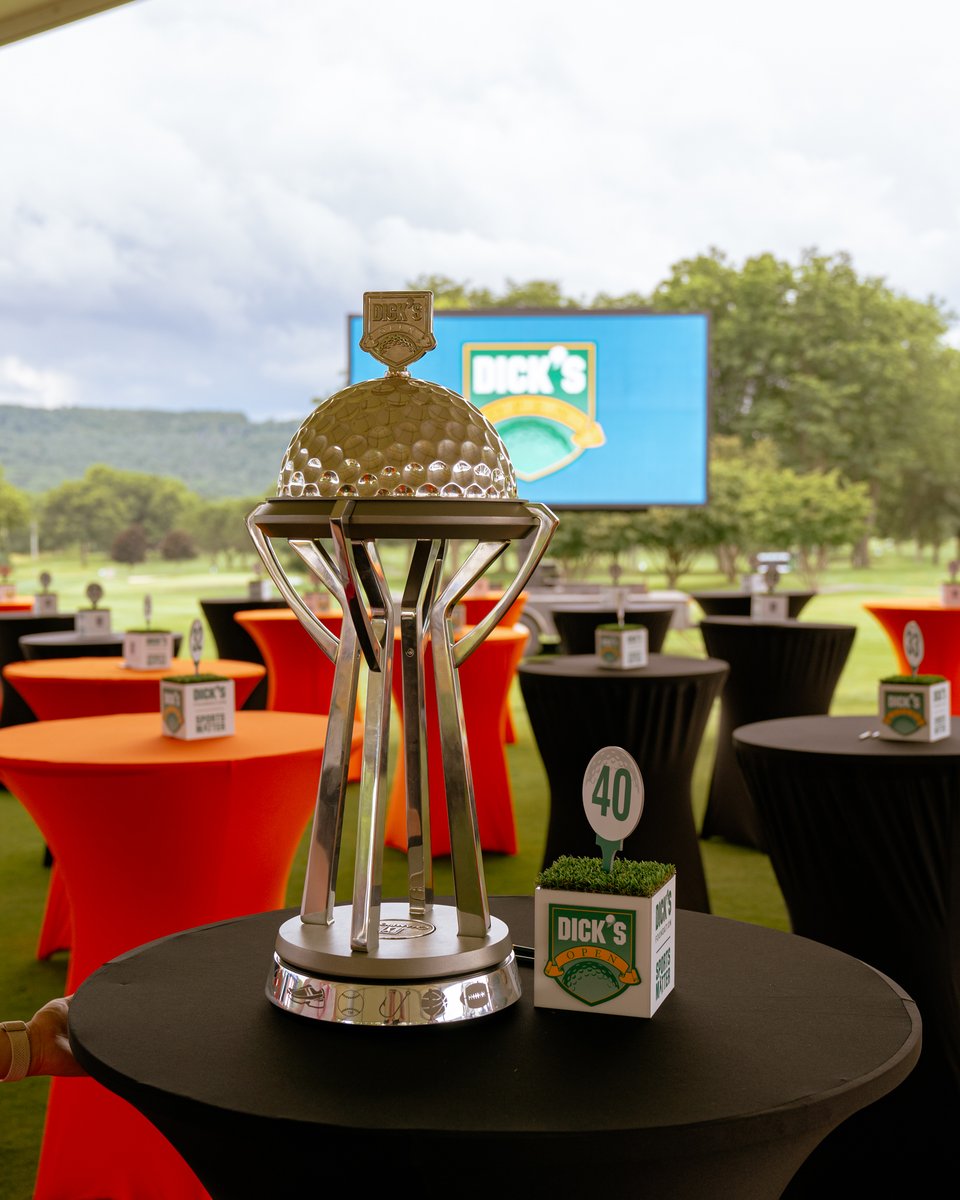 dicksopengolf's tweet photo. It's TIME! We're here at the course for the Tim Myers Pro-Am Draw Party ready have some fun with the pros and amateurs that are playing tomorrow and Thursday! 🏆⛳️
Next stop? ➡️ Stay tuned!
#TrophyTour #TournamentWeek #DICKSOpen https://t.co/37AFbDGoaC